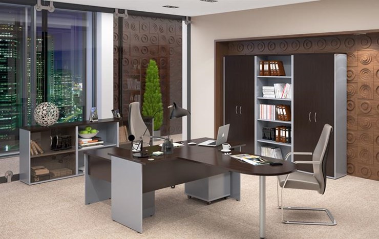 Офисный комплект мебели IMAGO - рабочее место, шкафы для документов в Симферополе - изображение 3